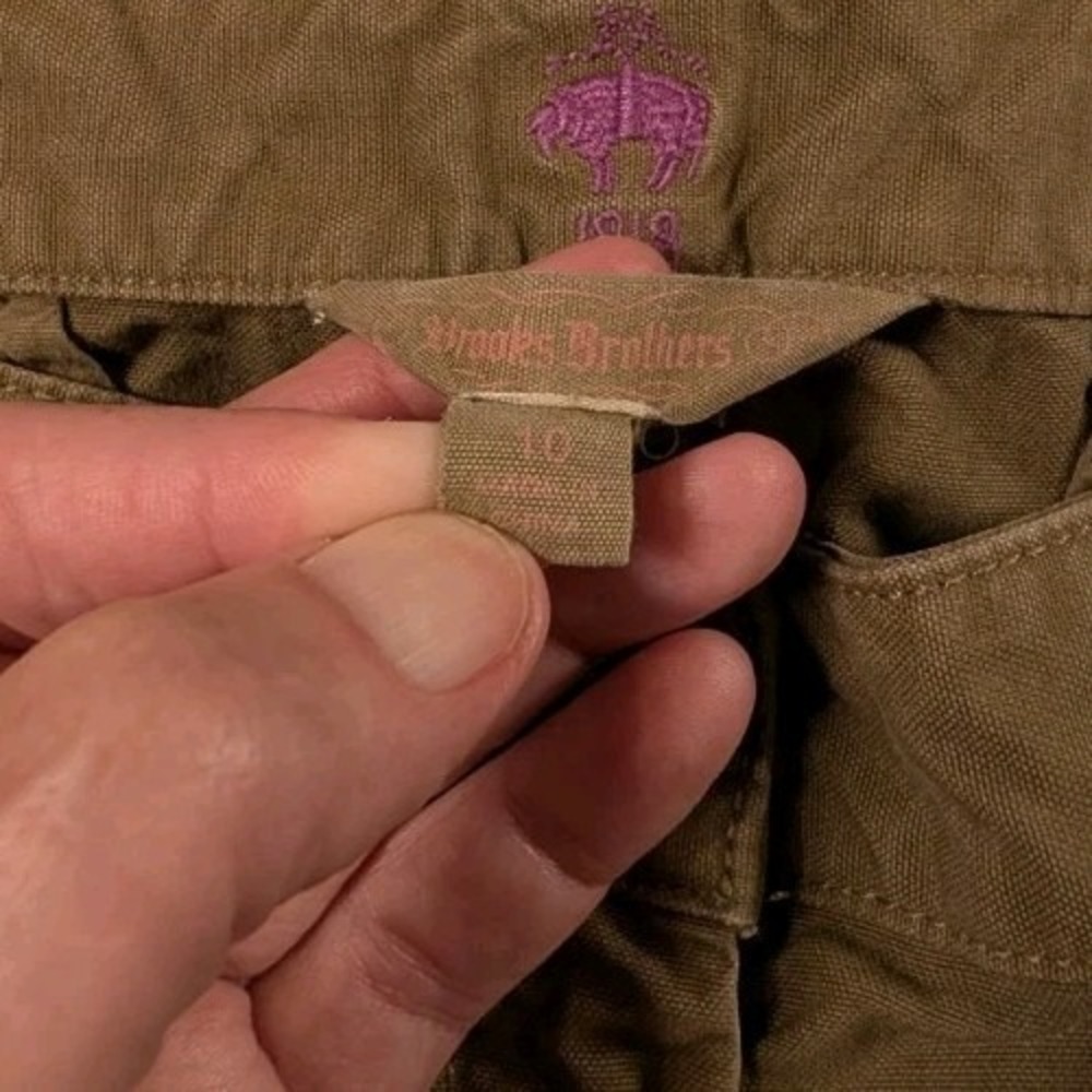 Brooks Brothers 1818 Women's 10 Olive Cargo Utility Pant Straight Pockets - Picture 6 of 12